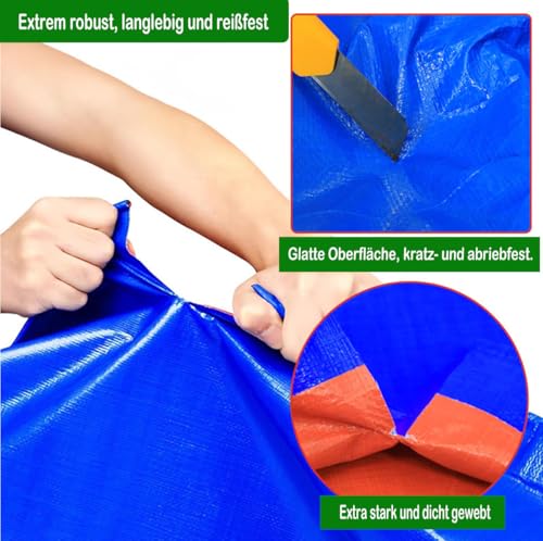 Lona multiusos impermeable 5x8m con ojales metálicos para protección exterior general 4