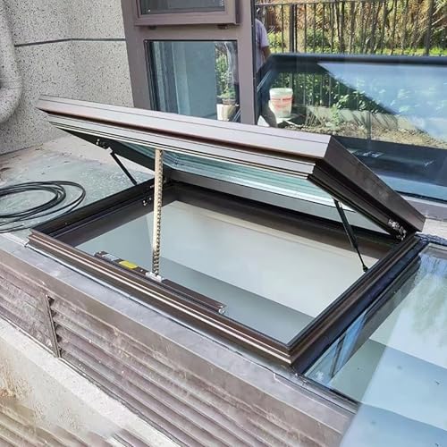 Zautomatyzowany aluminiowy świetlik z pilotem zdalnego sterowania i czujnikiem deszczu, podwójnie glazurowany, hartowany, niestandardowe rozmiary dla optymalnej wentylacji domowej i naturalnego