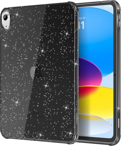 Image of MOCA iPad (A16) 11th Generation 2025 11-inch /10th Generation 2022 10.9 inch, Slim, Lightweight Glitter Case (Black, A16)