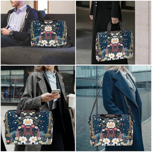 Bolso para portátil 16 pulgadas estilo vintage París miniatura 7