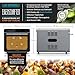 Arendo - Dörrautomat Edelstahl mit 8 Edelstahlgitter - 700 W - 35°-85°C - 8 Edelstahl Einlegetabletts mit insgesamt 6700 cm² - Dörrgerät Dehydrator Obsttrockner Dörrapparat - Obst Fleisch Pilze uvm