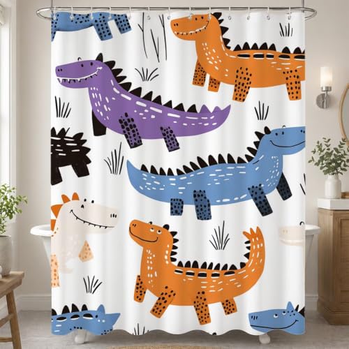 Rideau douche polyester crocodile 120x180 cm lavable avec 12 crochets