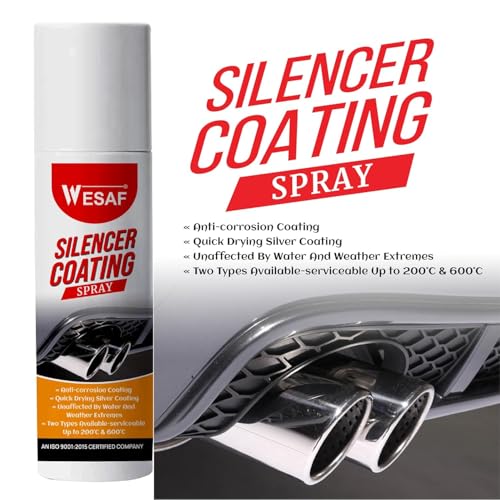 Image of Wesaf Silencer Coating Spray Silver For Bike and Car 150ml | Anti-Corrosion | Heat-Resistant Silencer Coating Spray, Prevent Rust and Leak, Diesel wash Resistance
