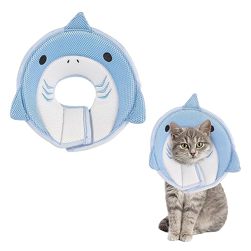 FRIUSATE Cat Cone Collar - Soft, Adjustable Recovery Collar for Cats and Kittens - Comfortable, Breathable, Lightweight Neck Cone to Stop Licking After Surgery