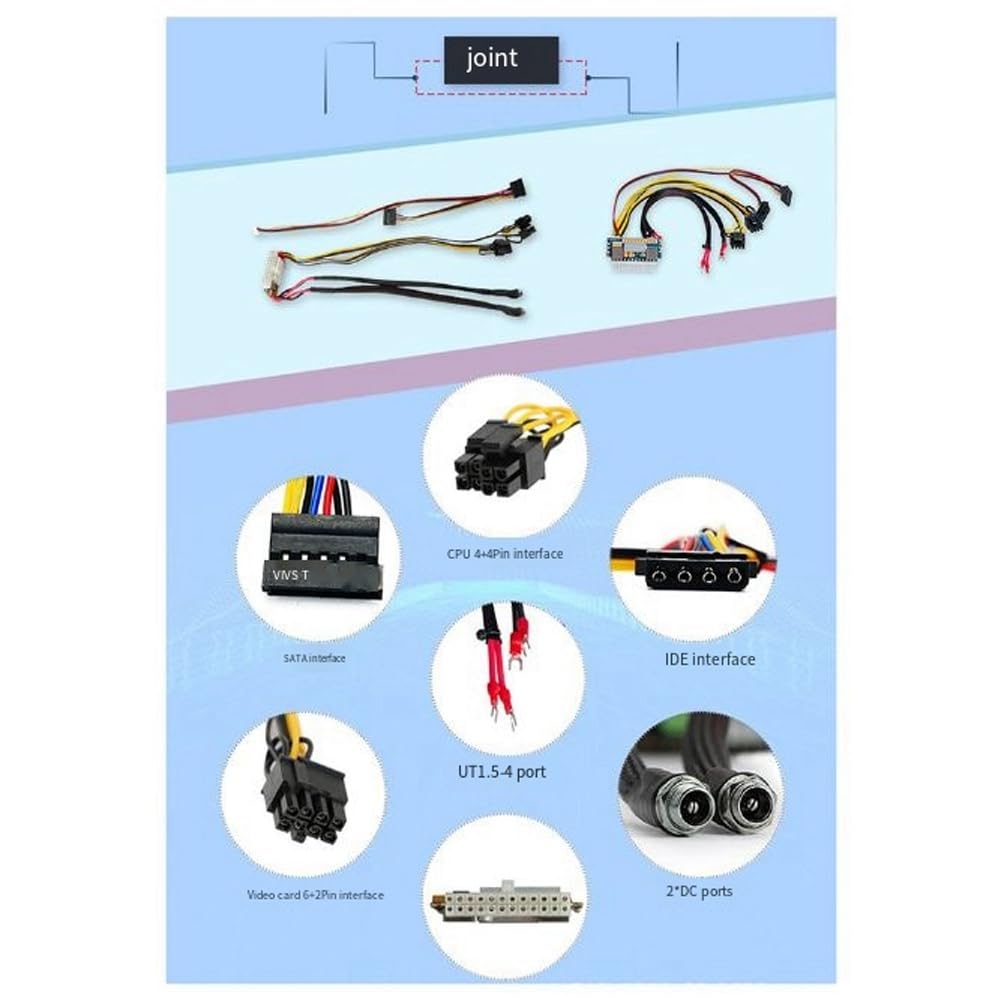Realan Mini ITX PSU DC ATX DC ATX 450 W 24 12 V Ingresso DC 450 W 24 Alimentatore DC ATX per Computer Durevole