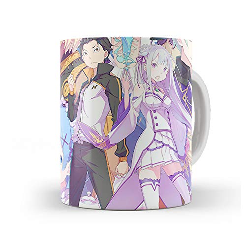Caneca Re Zero Starting Life Emilia e Personagens