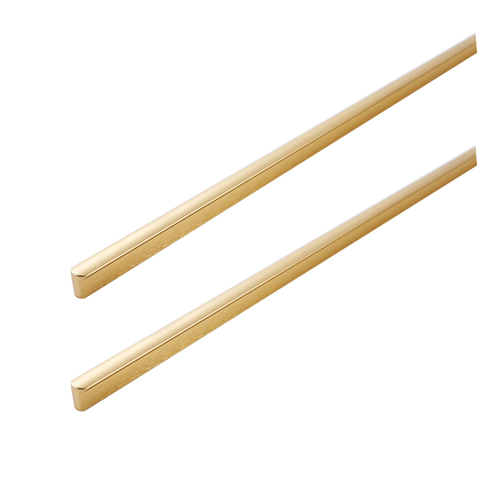 2 pezzi Maniglioni per Armadio Pomelli per Mobili Maniglia per guardaroba Oro spazzolato Tiretti del cassetto Dell'armadio Lega di alluminio Manopole Maniglie per tirare (Length 1200mm)