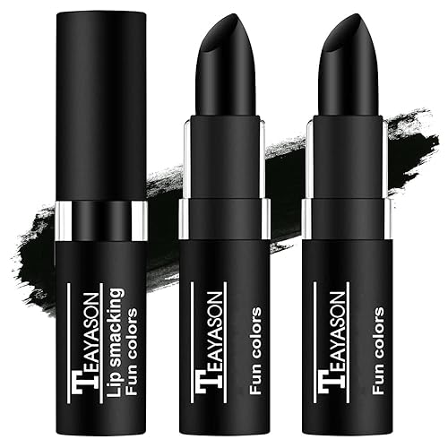 Juego de 2 barras negras de béisbol para los ojos, pintura facial negra para ojos, maquillaje de labios y cara, fácil de colorear, color crema,