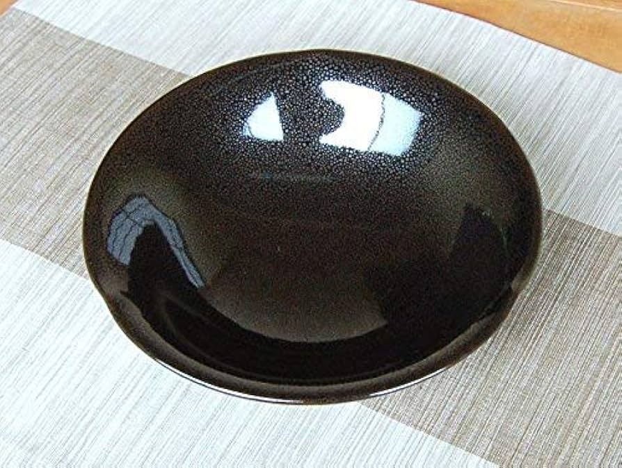 Amazon.co.jp: 【有田焼】真右エ門窯 油滴天目 菓子鉢（馬場真右エ門窯