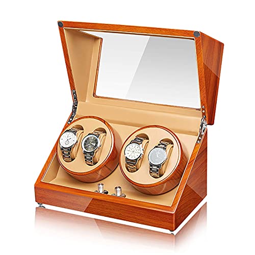 FENOKD Watch Winders Apple Wood Watch Winding Box Household Watch Shaker Automatic Mechanical Watches Winder High-end Solid