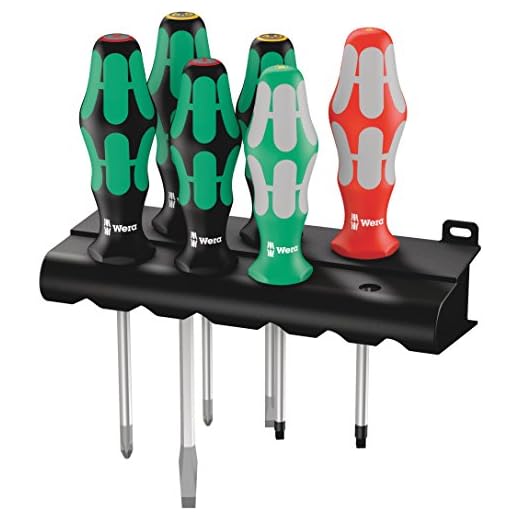 Wera 05347778001 334/368/6 Schraubendrehersatz + Rack, 6-teilig