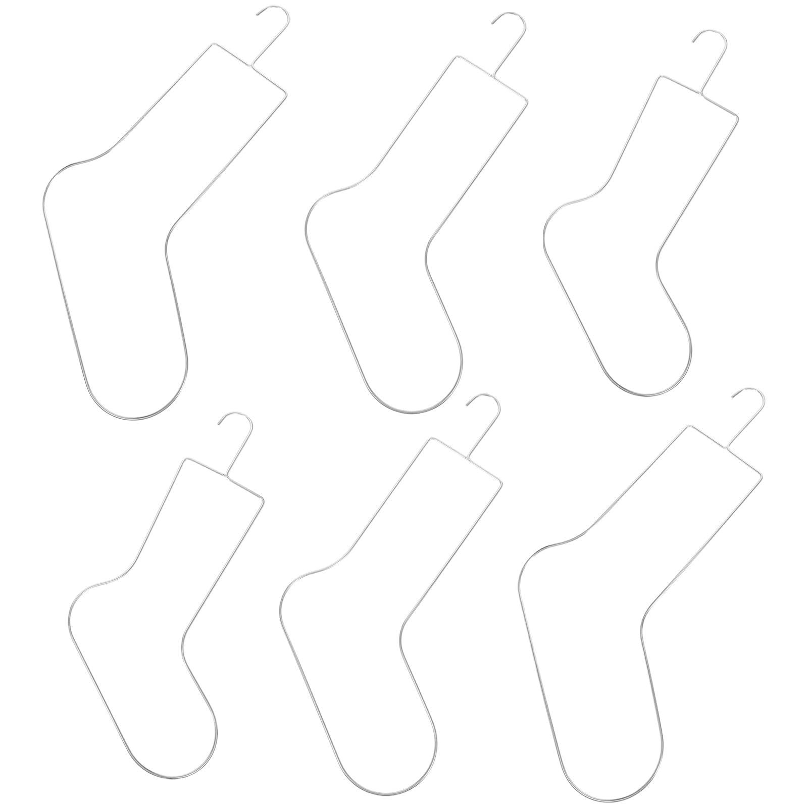 Bloqueurs de chaussettes de tricot et crochet en acier inoxydable argenté pour adultes