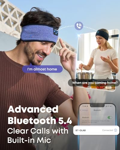 Image of Sleep Headphones Headband10Hrs Bluetooth Headband with Cozy Earbuds Comfortable Sleeping Headphones for Side Sleepers, Sleep & Lounge Gift Idea for Women Men