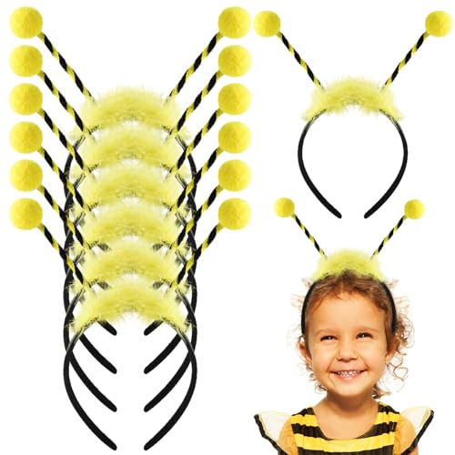 Coopay 8 Pack Bee Antenna Butterfly Headband Tentacle Alien Bee Hairband for Women Girls Halloween Christmas Costume Cosplay Dress Up Pretend Play Kids Adults Accessory