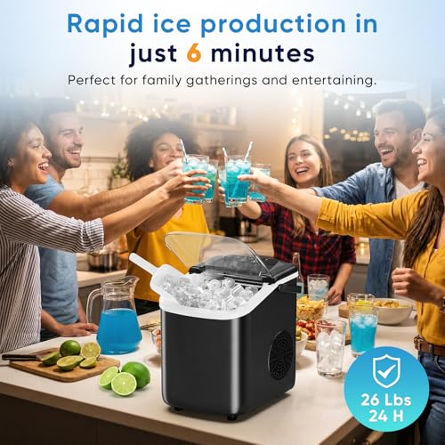 Image of NEWBULIG Ice Maker, Countertop Ice Machine with Handle