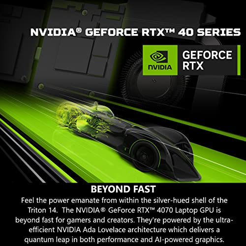 Acer Predator Triton 14 Gaming/Creator Laptop | Intel i7-13700H di 13a generazione | NVIDIA GeForce RTX 4070 | Mini LED da 14" 250Hz G-SYNC Display | 16GB LPDDR5 | SSD PCIe Gen4 da 1TB |WiFi 6E | PT14 - Notebook - Immagine 2