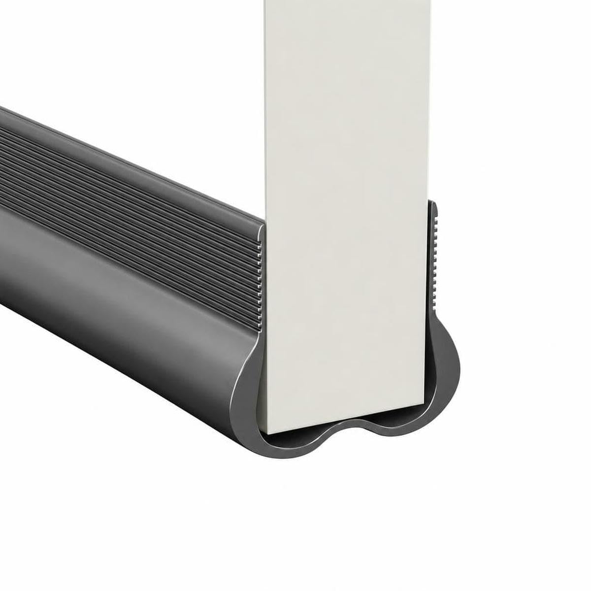 Flexible Door Bottom Sealing Strip Door Gap Soundproofing Wind and Dust Proof Weather Strip Under Door Draft Stopper Tape-Gray