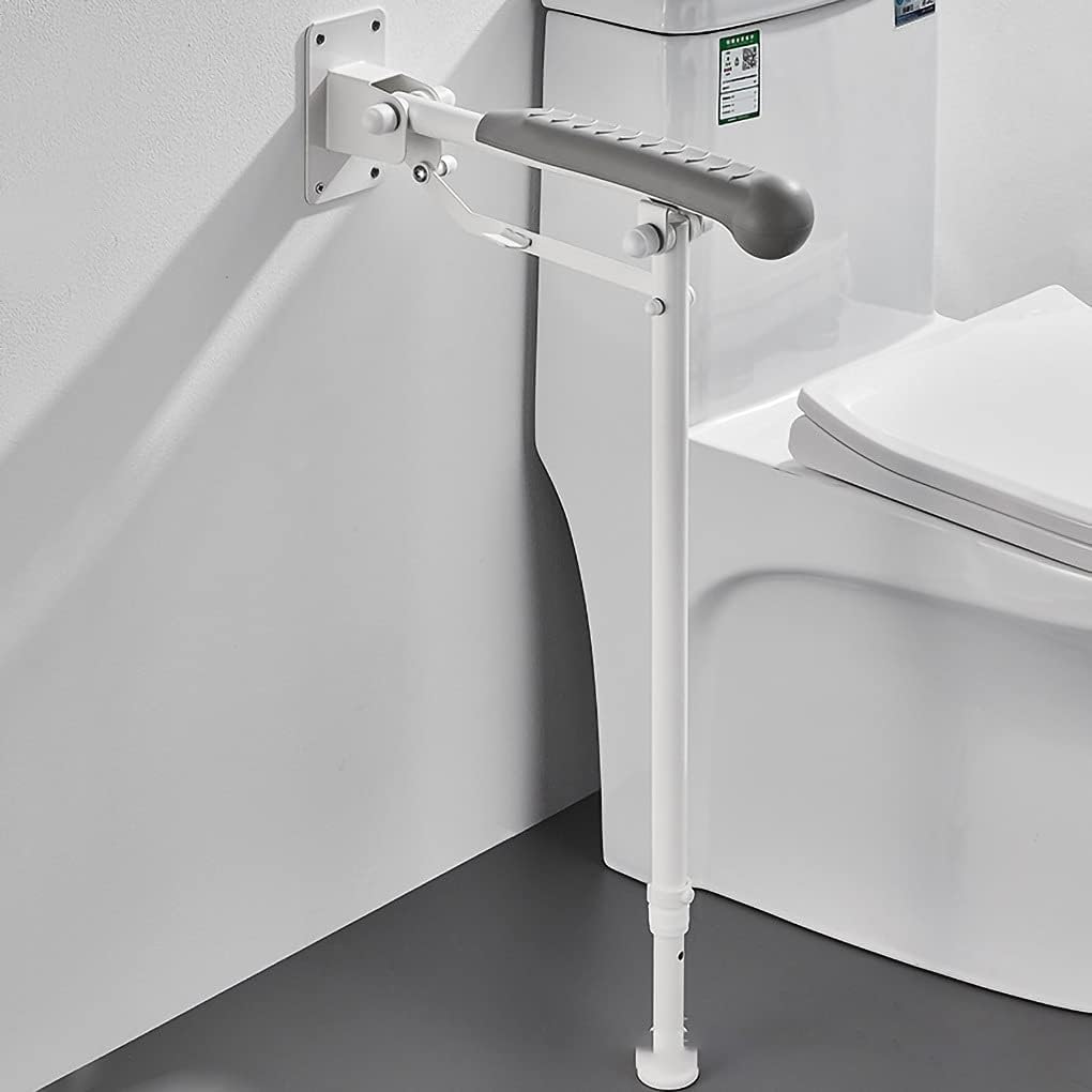 Mottk Silver Grab Bars For Bathtub Shower,Folding Drop Down Toilet Grab Rail Safety Support Handrail,Anti-Slip Disabled Elderly Aid Assist Handle (42Cm)