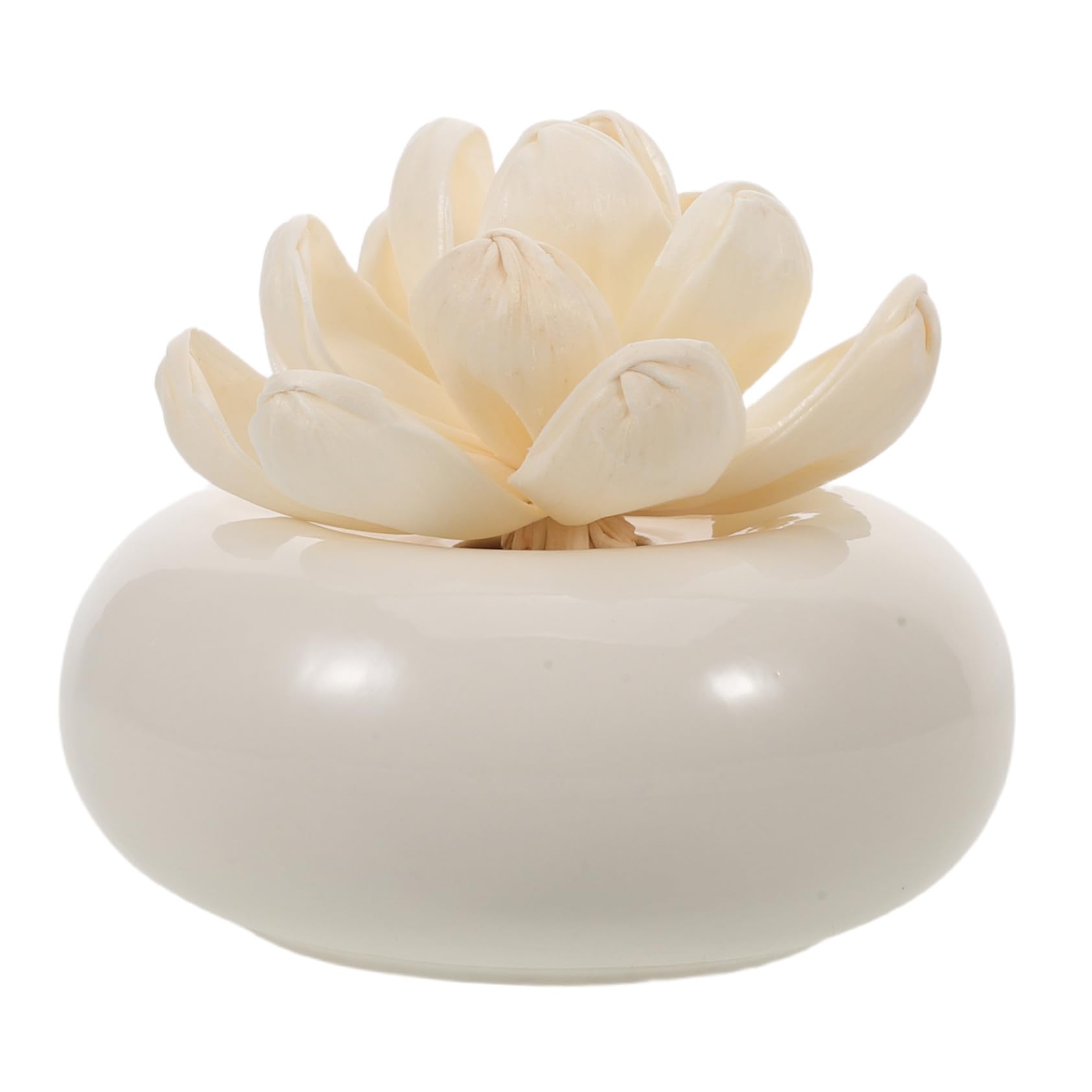Diffusore di Aromi in Ceramica Bianca, Passivo e Portatile | Assorbimento Dell’olio, Rilascio Lento, per Camera e Scrivania, Finitura Elegante e Raffinata