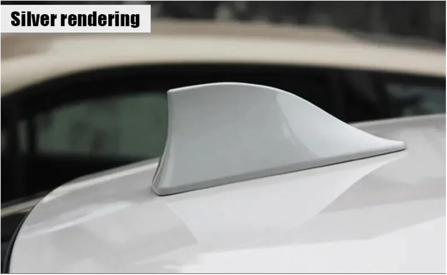 Car Roof Shark Fin Decorative Aerial Antenna Cover Sticker Roof Universal Car Radio FM Signal Design for All Car Decorative(Black)