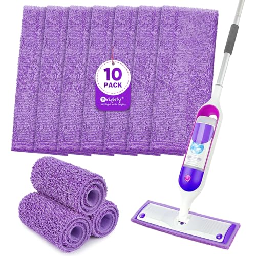 Orighty Reusable Mop Pads for Swiffer PowerMop 10 Pack Power Mop Pads Refills for 13 -15 Spray Mop Microfiber Mop Pads Refills for Multi-Surface Floor Machine Washable