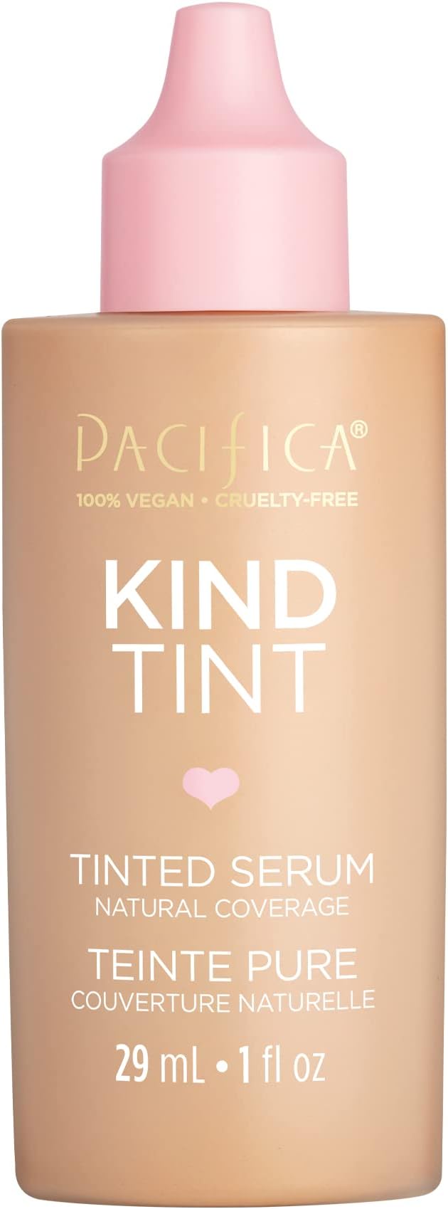Beauty | Kind Tint Tinted Serum | Skincare Ingredients - Vegan Collagen, Hyaluronic Acid, Vitamin C, Niacinamide, Caffeine | Lightweight Foundation | Vegan, Cruelty Free, Clean Makeup