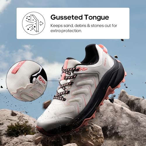 NORTIV 8 Women's Hiking Shoes Lightweight Walking Sneakers with Arch Support Outdoor Work Camping Tennis Workout Cross Training Echo - Image 5