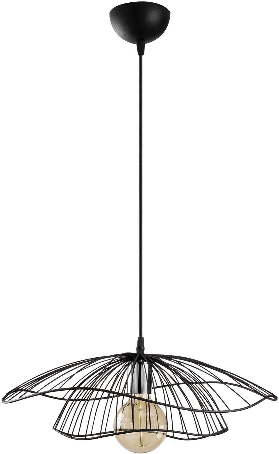 Lámpara de techo retro para comedor con jaula moderna de metal ideal para cenas acogedoras
