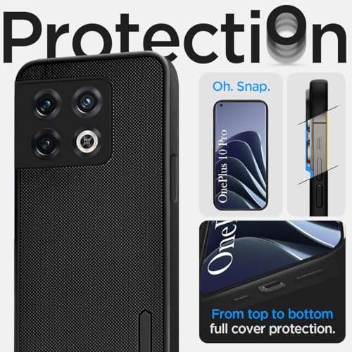 Image of Jkobi Back Cover Case for OnePlus 10 Pro (Textured Grip Design | Camera Protetion | Slim and Light Weight | Soft Touch and Feel | Black)