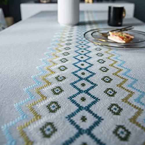 Nappe résistante à la chaleur et imperméable en faux lin gris pour buffet