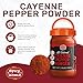 Cayenne Pepper Powder 2.5LB Jar - 50,000 SHU, Gluten Free, All Natural Red Pepper, Commercial & Home Cooking, Garden Wildlife Pest Control by Spicy World