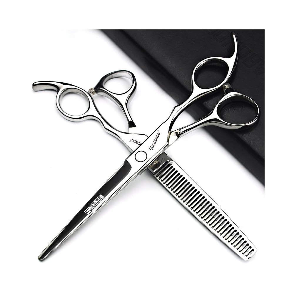 4.5/6/6.5/7/7.5 pollici professionale tagliacapelli set, taglienti in acciaio inossidabile, forbici specifiche per parrucchieri (6.5 - pollici - 2pc - B)