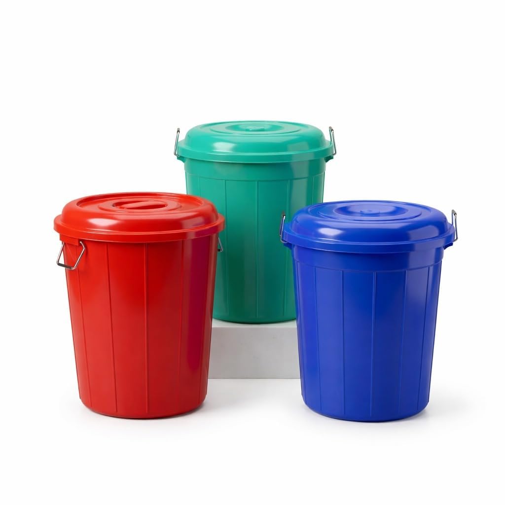 25 ltr (ratan) plastic, [multi colour], with lid multipurpose plastic storage bucket drum (give order maximum 1 qty we cant dispetch more than 1 qty)