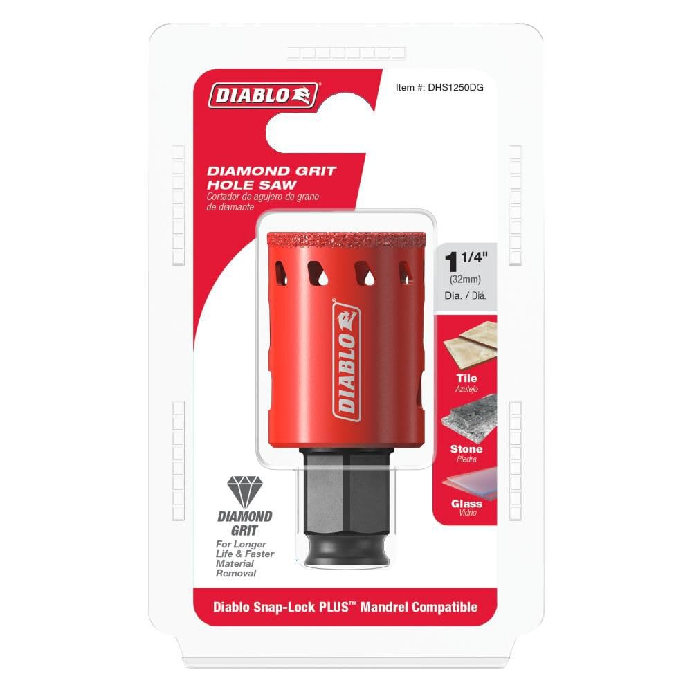 Amazon.com: Diablo Diamond Grit Hole Saw - Compatible with Snap