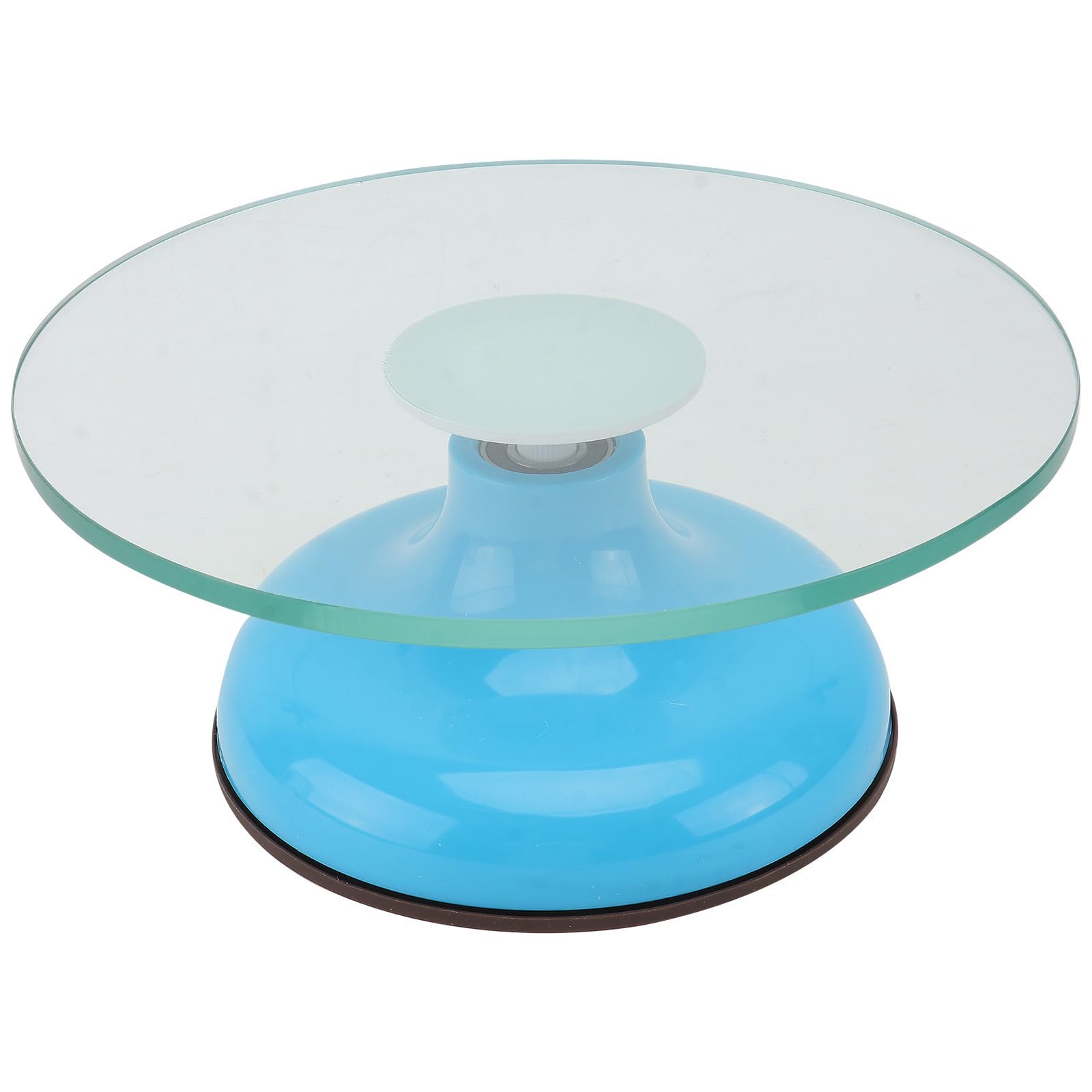 Beavorty Mesa Giratoria para Tartas de Vidrio Templado Base Antideslizante y Rotación Flexible Silenciosa para Decoración y Repostería en Casa