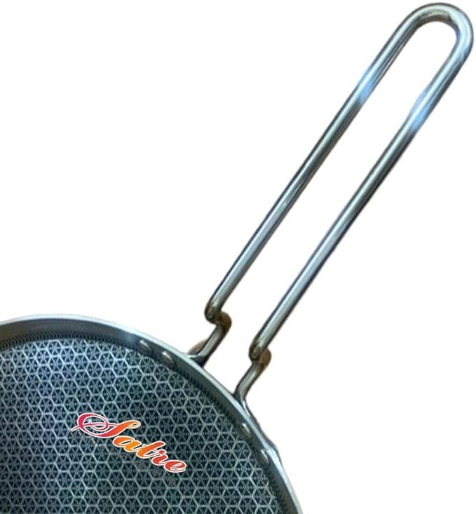 Dosa-Tawa-Pfanne, Edelstahl, 3-fach Wabenstruktur, für Induktion  