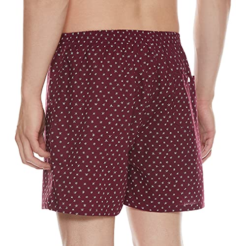 Image of Longies Pure Cotton Men Printed Boxers Pack of 3 Regular Shorts (LGBOXPO3V003 Maroon,Blue,Navy3271 2XL)