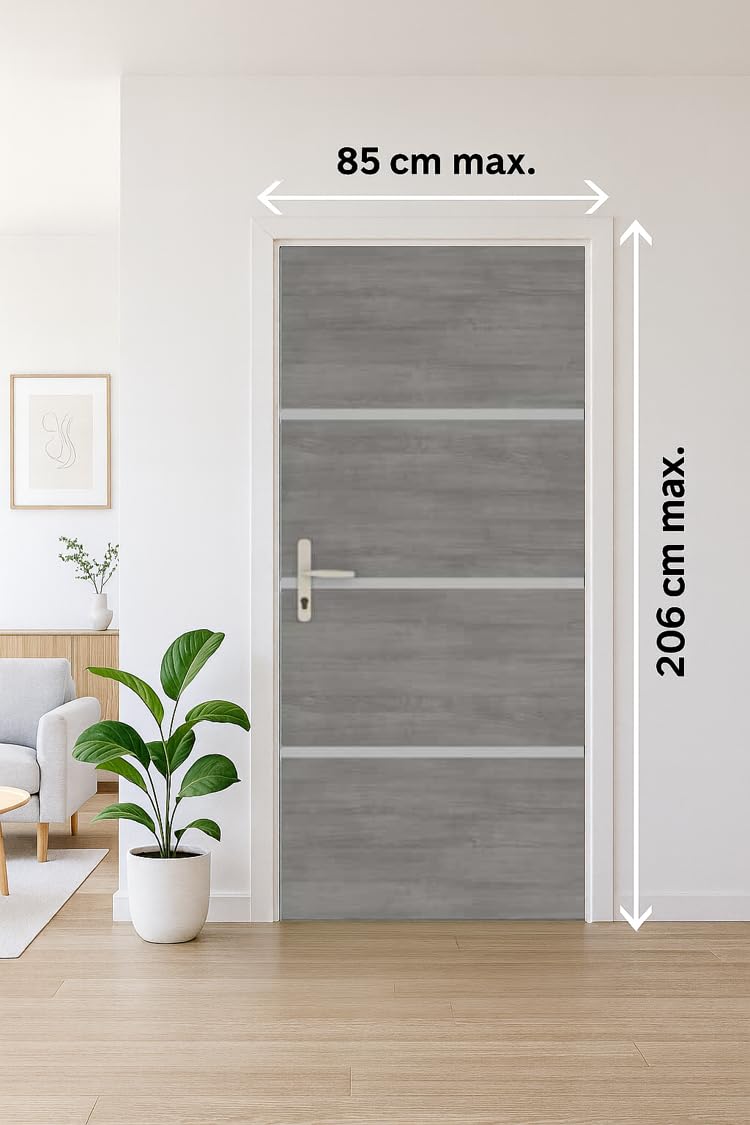 Nordlinger Pro Kit Rénovation Porte – 890530 – Bois FSC Mixte 70% – Gris agate – Profilés alu – Thermocollant – Rénovation intérieure