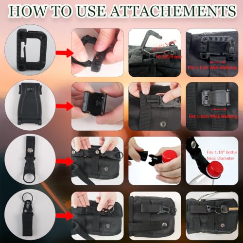 Image of 2Set Tactical MOLLE Dump Pouch with 12 Attachment Backpack Belt Accessories