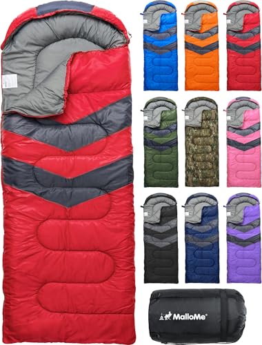 MalloMe Sleeping Bags for Adults Cold Weather & Warm - Backpacking Camping Sleeping Bag for Kids...