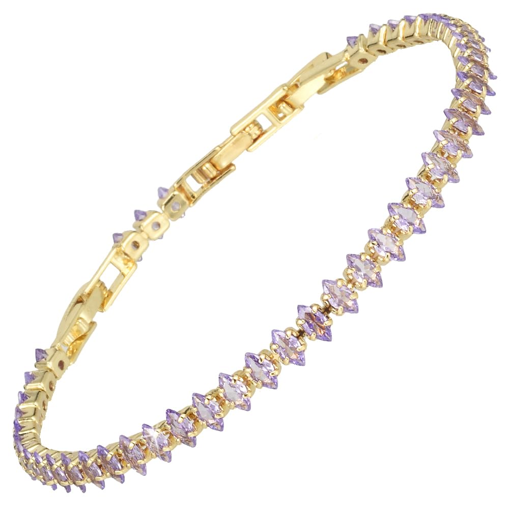 RIZILIA Not-Your-Basic Minimalist to Statement CZ Tennis Bracelet for Women