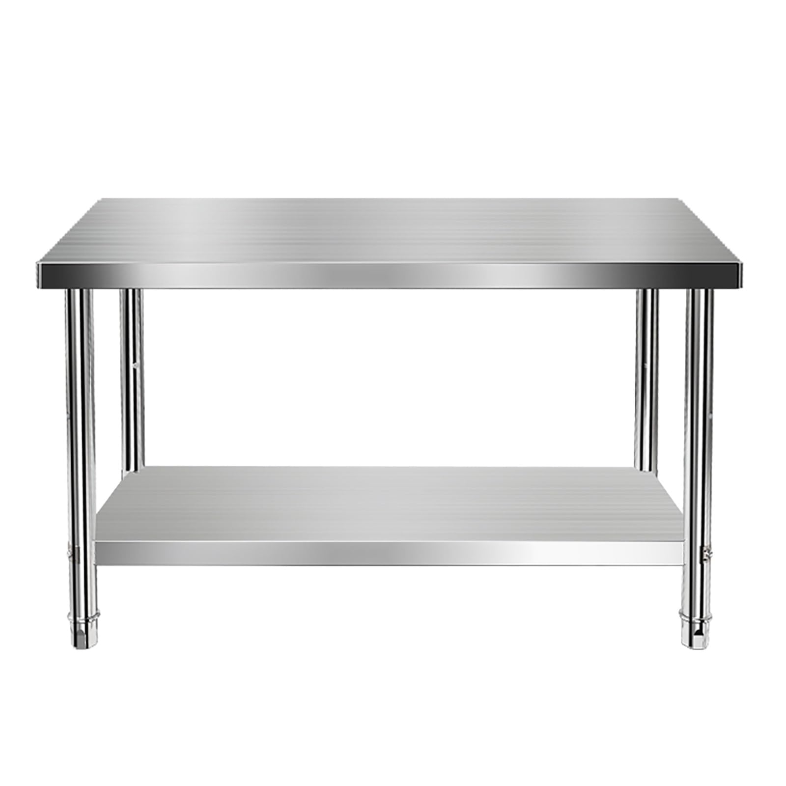 Edelstahl Arbeitstisch Küche, Arbeitstisch Edelstahl, Edelstahltisch Mit Unterboden, Arbeitstisch Mit Verstellbare für Restaurant Haus Und Hotel(120 * 40cm/47.2 * 15.7")