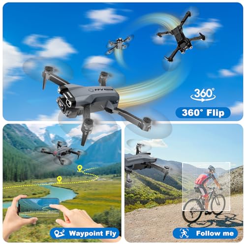 1080P Mini Drone with Camera, Drone for Beginners with Light, WiFi Transmission, One Key Start, Gestures Selfie, Waypoint Fly, 3D Flip, Headless Mode and App Control, - Image 5