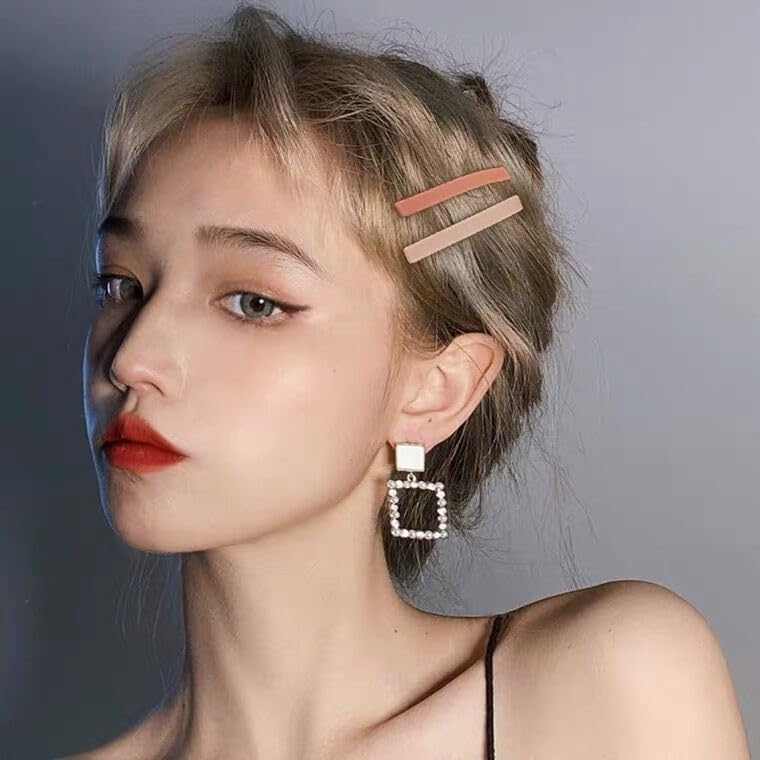 10 PCS Hair Barrettes for Women, French Style Hair Clips, Ten Color Metal Matte Hair Clips - Image 3