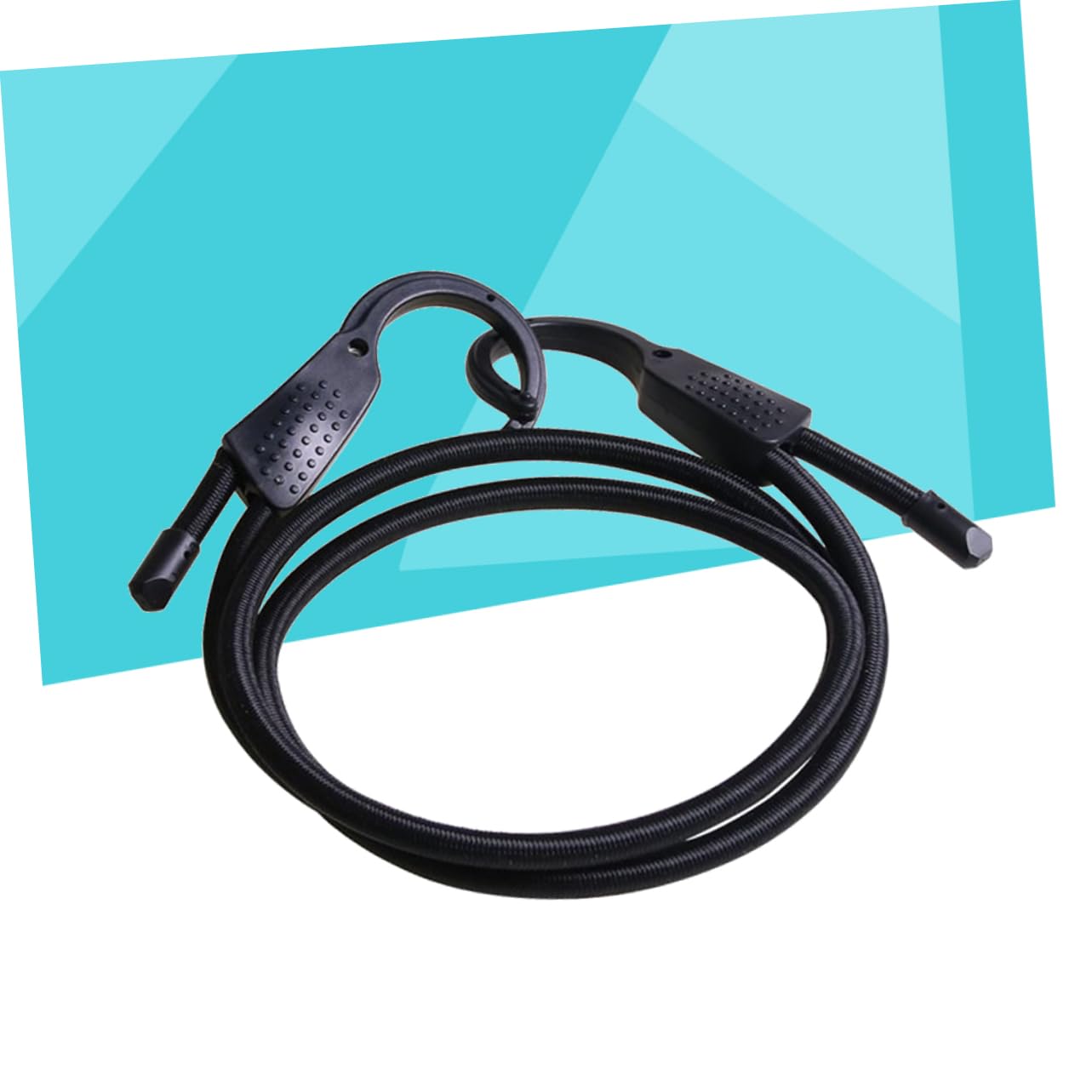 OKUMEYR Car Clotheslines Adjustable Bungee Cord Travel Clothesline for Car with Hook Elastic Rope for Outdoor Use Black Color