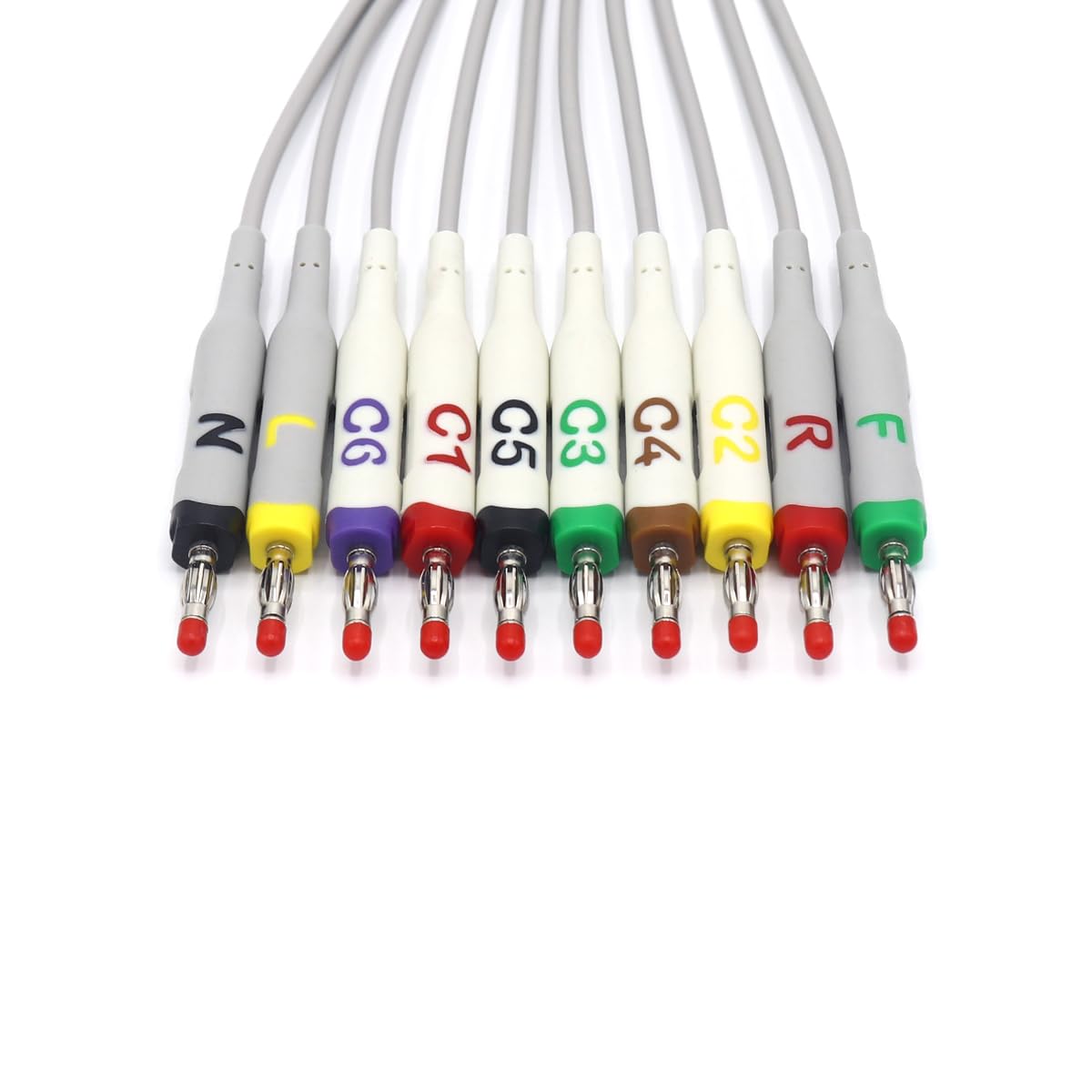 Câble Compatible ECG/EKG pour Ge Marquette 2029890-001 10 Fils Fils IEC Banane 4.0mm Connecteur Standard Européen FDA/CE approuvé SK1206B