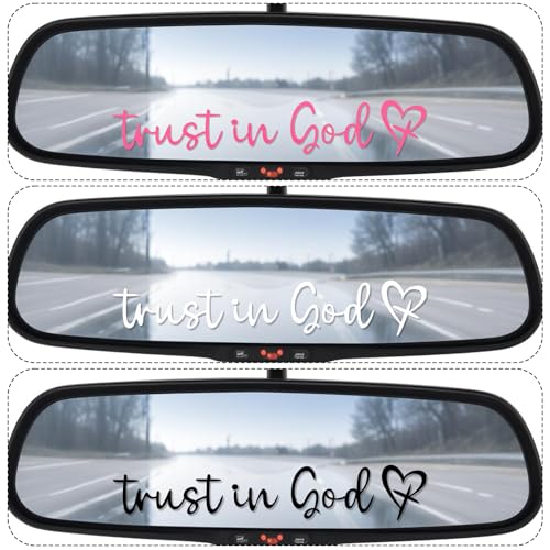 Image of 6PCS Rearview Mirror Sticker, Holographic Stickers Rear View Mirror Decal Vanity Mirrors Stickers for Window, Mirrors, Tumbler, and Water Bottle(White, Black, Pink)