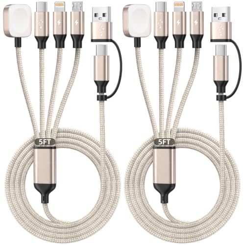 Travel Essentials for iWatch Charger,4 in 2 Type C/IP/Micro Charging Cable - image 1