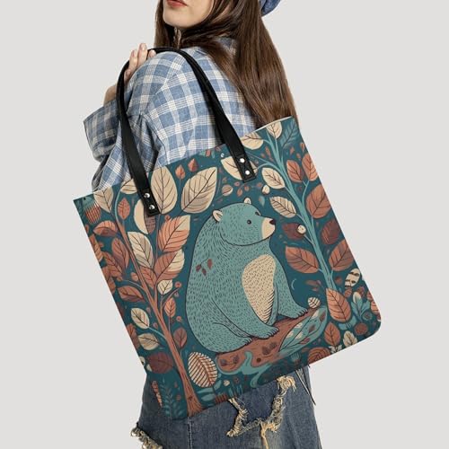 Sac seau souple Ours dans la forêt cadeau idéal pour elle