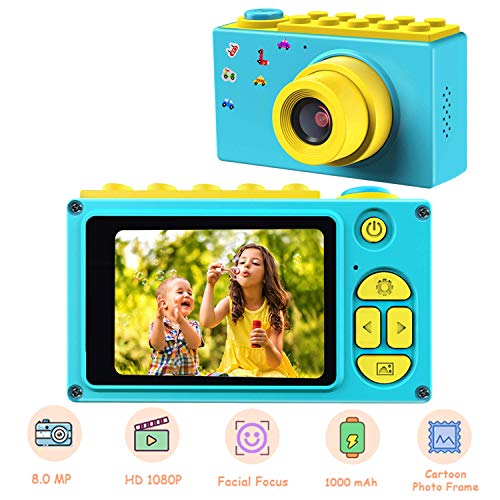Kamera Kinder, Digitalkamera Kinder, Wasserdicht / 8MP / HD 1080P / 2 Inch Bildschirm/Foto & Video/Rahmen/Filter, Kinder Fotoapparat mit